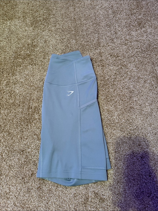 Gymshark Pants - Gymshark Light Blue High-Waist Midi Active Skirt with Side Pocket